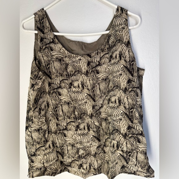 Ann May Tops - Chic Zebra Pattern Tank Top